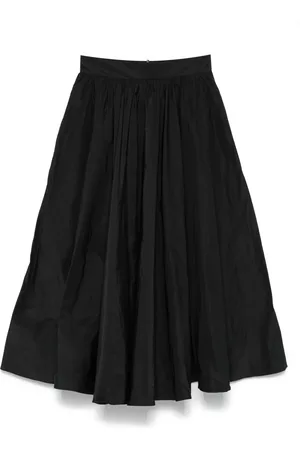 CENERE GB Falda midi fruncida