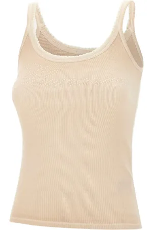 BLUMARINE Camiseta de tirantes de algodón