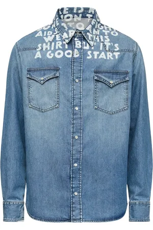 Maison Margiela Falda vaquera con eslogan
