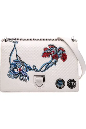 Dior Bandolera Diorama Flap mediana de piel de borrego con bordado 2015