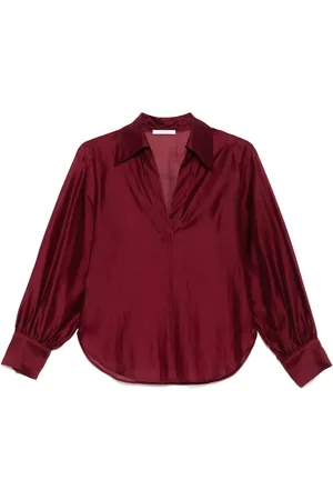 CENERE GB Blusa con cuello en V