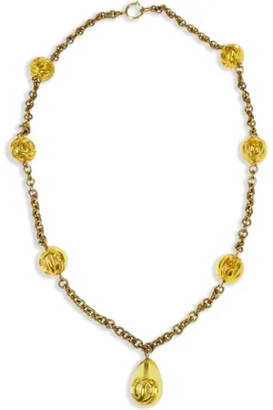 CHANEL Collar con colgante de lágrima 1990-2000