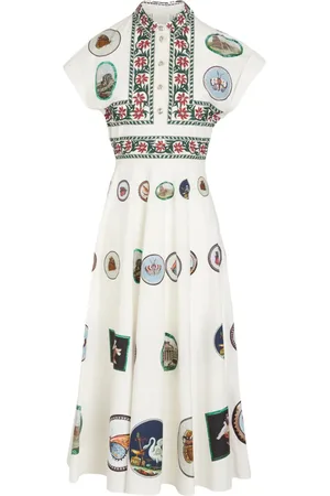 Giambattista Valli Vestido midi Micromosaic