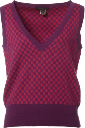 LOUIS VUITTON Chaleco con motivo ajedrezado 1990-2010