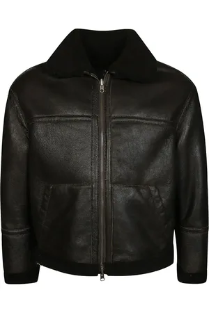 SALVATORE SANTORO Chaqueta ´de piel con cuello de pelo artificial