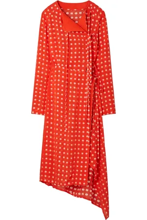 Tory Burch Vestido cruzado con motivo de lunares