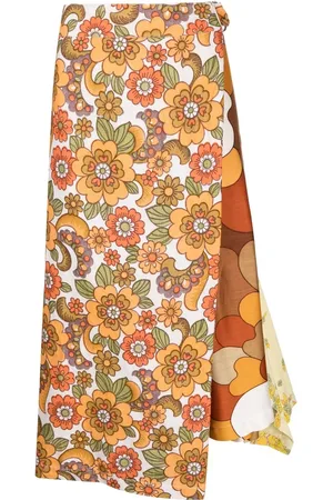 Colville Falda asimétrica con estampado floral