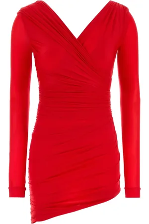Balenciaga Vestido corto con detalle drapeado