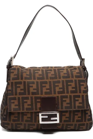 Fendi Bolso de hombro Mamma Baguette con motivo Zucca característica 2000-2015