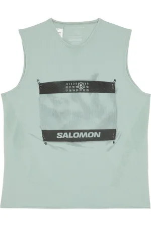 Maison Margiela Top sin mangas con logo estampado de