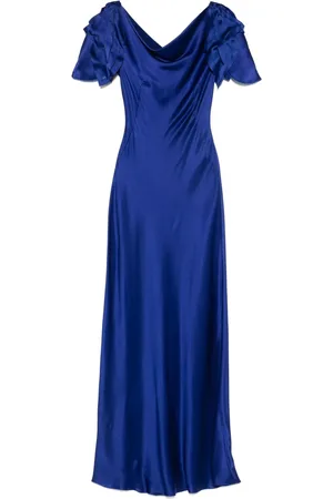 Alberta Ferretti Vestido largo con escote en V