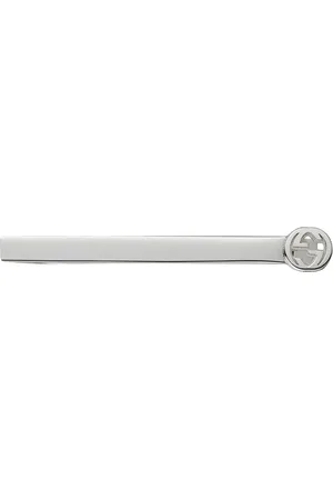 Gucci Pin Interlocking G en plata de ley