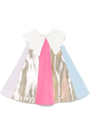 HUCKLEBONES LONDON Vestido trapezoidal con diseño de arcoíris