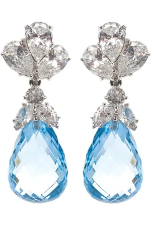 FANTASIA BY DESERIO Pendientes con colgante Aqua Briolette