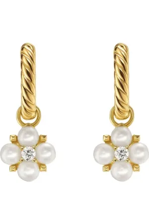 David Yurman Pendientes de aro Renaiss en oro amarillo de 18 ct con diamantes