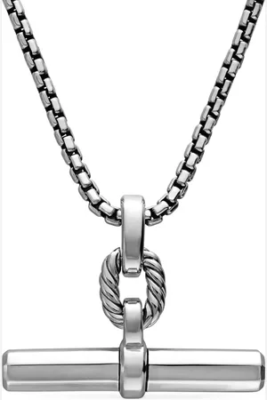 David Yurman Colgante Lexington E/W Barrel de 36 mm en plata de ley