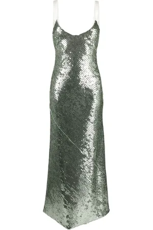 GALVAN Vestido largo con detalle de lentejuelas