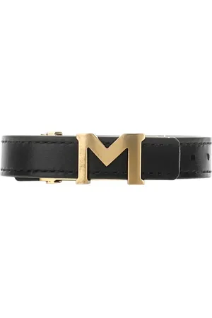 Montblanc Pulsera de piel de color negro