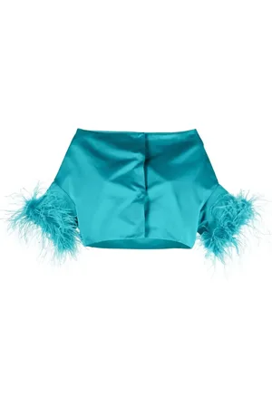 P.A.R.O.S.H. Chaqueta con ribete de plumas