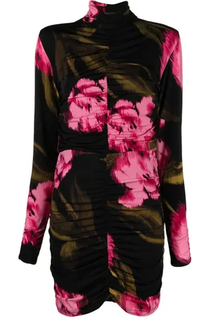 Gestuz Vestido fruncido con estampado floral