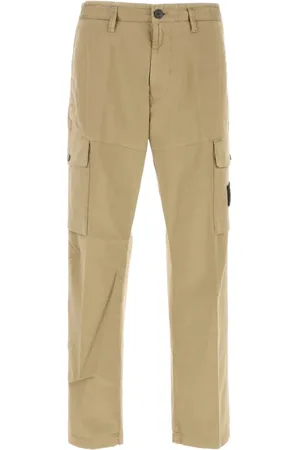 Stone Island Pantalones de algodón con cinturilla elástica