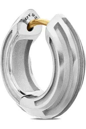 David Yurman Pendientes de aro Armory en plata de ley de 14 mm
