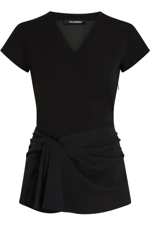Karl Lagerfeld Top con cuello en V
