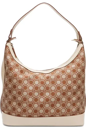 Salvatore Ferragamo Bolso de hombro Gancini Pattern de lona 2010-2020