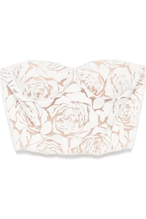 ERMANNO SCERVINO Top corto con motivo floral