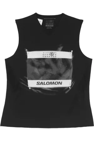 Maison Margiela Top sin mangas con logo estampado de