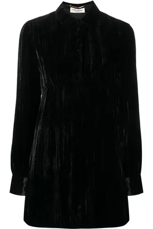 Saint Laurent Vestido corto con manga larga