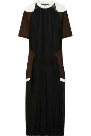 Tory Burch Vestido midi con diseño colour block