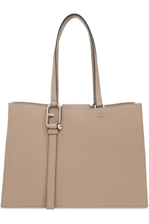Furla Bolso shopper con placa del logo