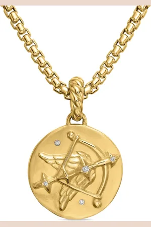 David Yurman Colgante Sagittarius de 28.7 mm en oro amarillo de 18 ct con diamantes