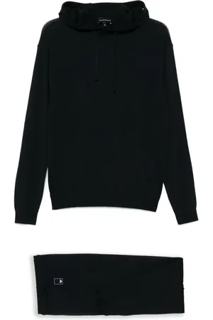 Emporio Armani Set con sudadera y pantalones de lana virgen