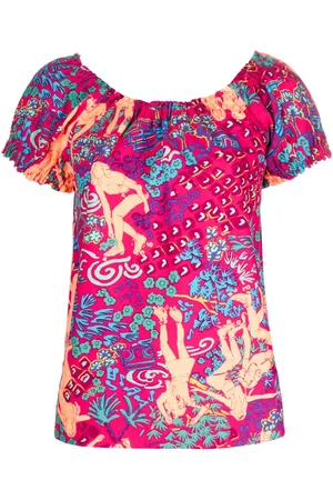 See by Chloé Blusa Bardot con motivo gráfico