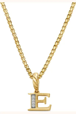 David Yurman Colgante Pavé Initial en oro amarillo de 18 ct