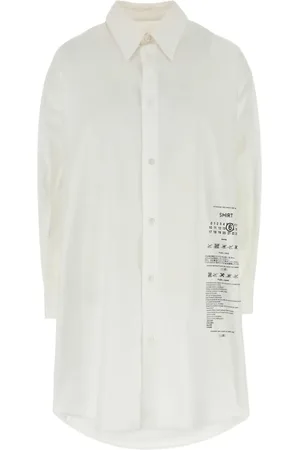 Maison Margiela Vestido camisero con motivo de números