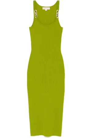 Michael Kors Vestido midi de tirantes con corte imperio