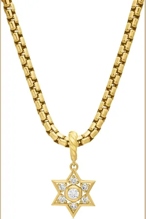 David Yurman Colgante Star of David de 17.2 mm en oro amarillo de 18 ct con diamantes