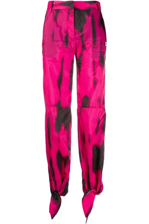 OFF-WHITE Pantalones rectos de talle alto