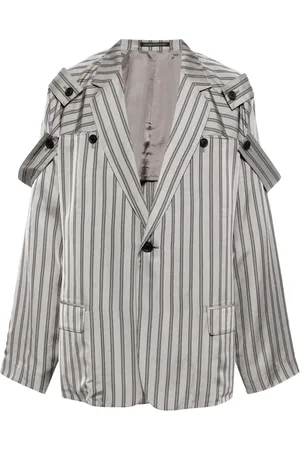 YOHJI YAMAMOTO Blazer a rayas diplomáticas