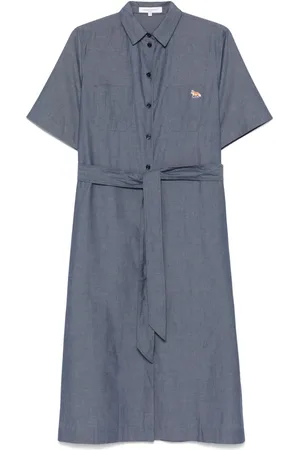 Maison Kitsuné Vestido midi con doble bolsillo