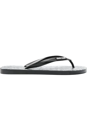 Roberto Cavalli Chanclas con parche del logo