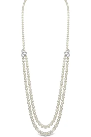 Yoko London Collar Ombré en oro de 18 ct con diamantes y perlas