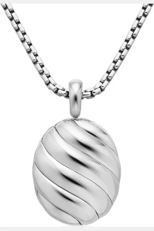 David Yurman Medallón Sculpted Cable de 37 mm en plata de ley