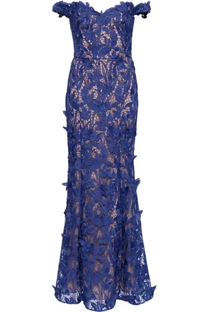 Marchesa Notte Vestido de fiesta con detalle de encaje