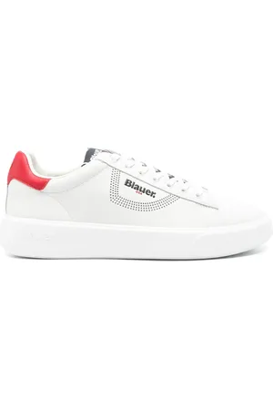 Blauer Zapatillas de piel