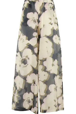 Roberto Collina Pantalones palazzo con estampado floral