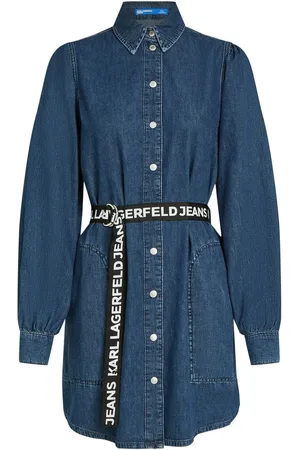 Karl Lagerfeld Vestido vaquero de manga farol